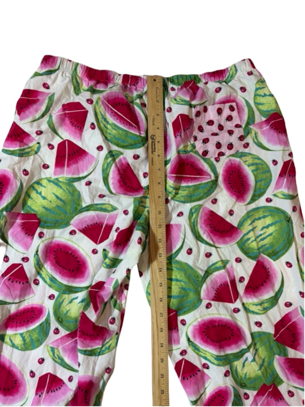 Nick & Nora White Watermelon Ladybug Print Pajama Lounge Pants Women’s L - Picture 7 of 7